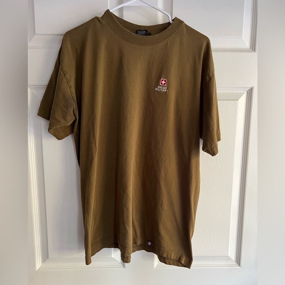 Swiss Military Olive Green Size Large T-shirt